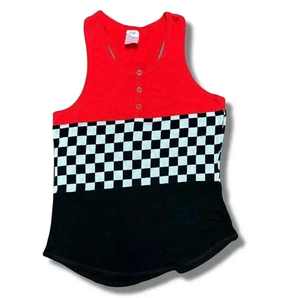 🌟 No Boundaries Juniors' Multicolor Checkered Tank Top Size (7-9) Sleeveless 🌟 - Picture 1 of 5